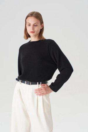 Crewneck Cashmere Sweater Black