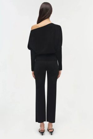 Lavina Off Shoulder Sweater Black