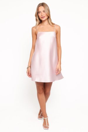 Airlie Mini Dress – Baby Pink