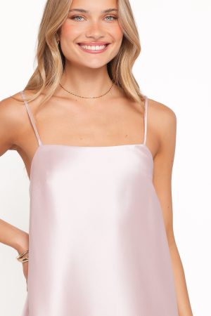 Airlie Mini Dress – Baby Pink