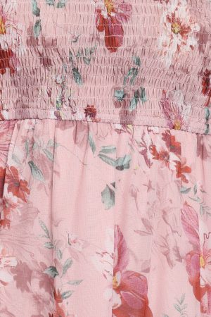 Alamea Long Sleeve Midi Dress – Pink Floral