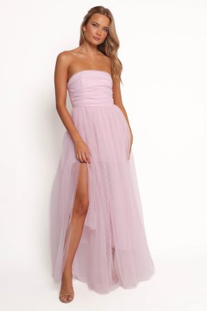 Anabella Strapless Maxi Dress – Pale Pink