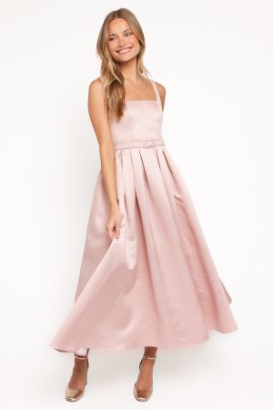 Augustine Midi Dress – Dusty Pink