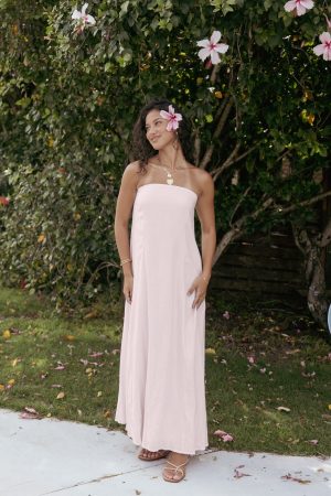 Bethany Strapless Midi Dress – Rosewater