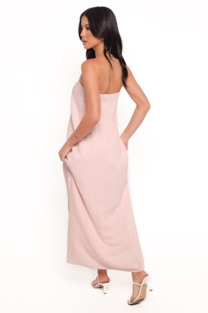 Bethany Strapless Midi Dress – Rosewater