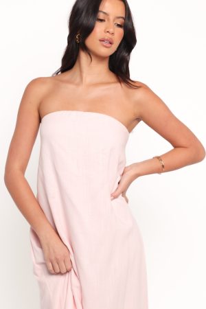 Bethany Strapless Midi Dress – Rosewater
