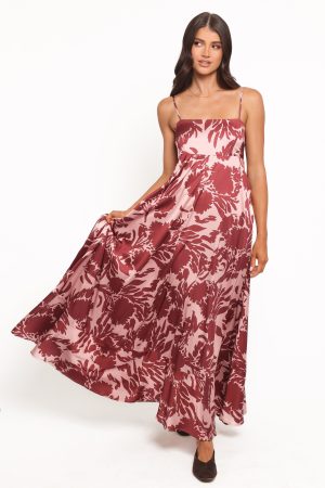 Elanor Maxi Dress – Pale Burgundy
