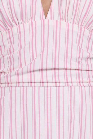 Marie Halterneck Maxi Dress – Pink Stripe