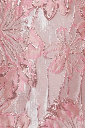Treloar Long Sleeve Mini Dress – Pink Brocade