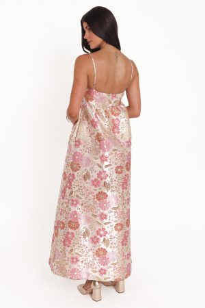 Yasmine Maxi Dress – Pink Floral